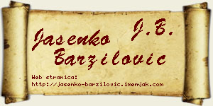 Jasenko Barzilović vizit kartica